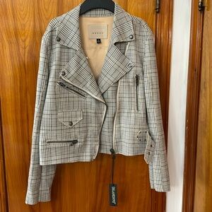 NWT blank nyc plaid jacket